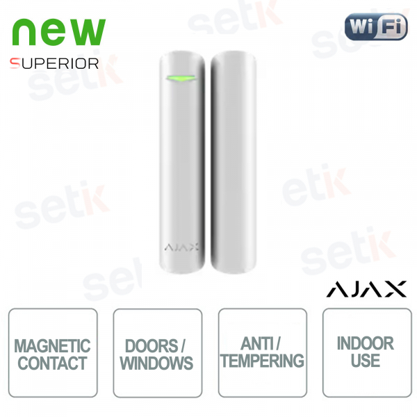 Ajax Superior DoorProtect Jeweller Wireless Magnetic Door/Window Contact 868MHz Jeweller with Two Reed Relays White