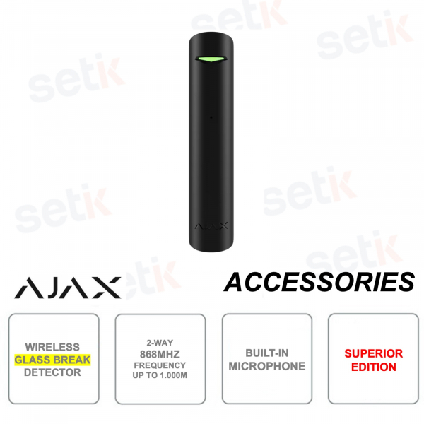 Ajax Superior Glass Protect Jeweler - Glass Break Detector with Microphone - Wireless 868MHz - Superior Version