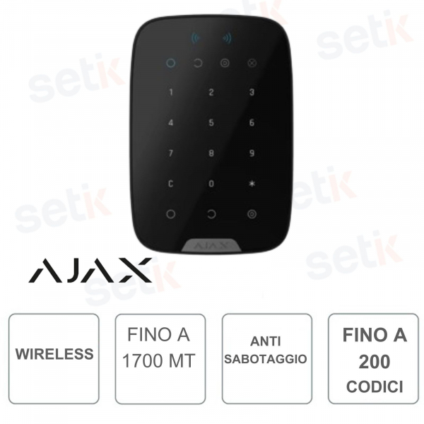 Ajax Superior Keypad Plus Jeweler - Wireless keypad that supports cards and key fobs - Black - AJAX