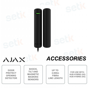 Ajax Superior DoorProtect G3 Fibre Black – Grade 3 Opening Sensor with Shock and Anti-masking