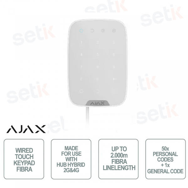Clavier tactile filaire Superior Keypad Fiber - Couleur blanche