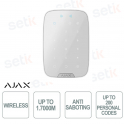 Ajax Superior Keypad Plus Jeweller - Tastiera wireless che supporta carte e portachiavi - Colore Bianco