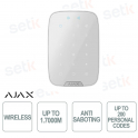 AJAX-Wireless-Tastatur, die Karten und Schlüsselanhänger unterstützt - Colore Bianco