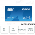 Monitor iiyama 55 pulgadas 4k UHD IPS - Reproductor multimedia - LAN