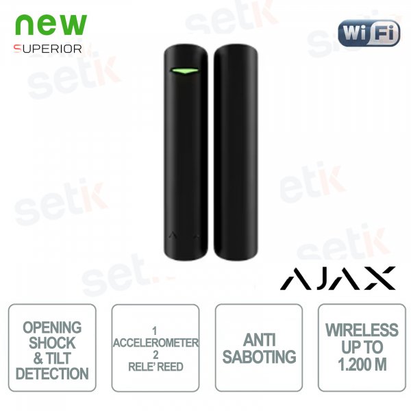 Ajax Superior DoorProtect S Plus Magnetic Contact Wireless Door/Window 868MHz Jeweler with two reed relays