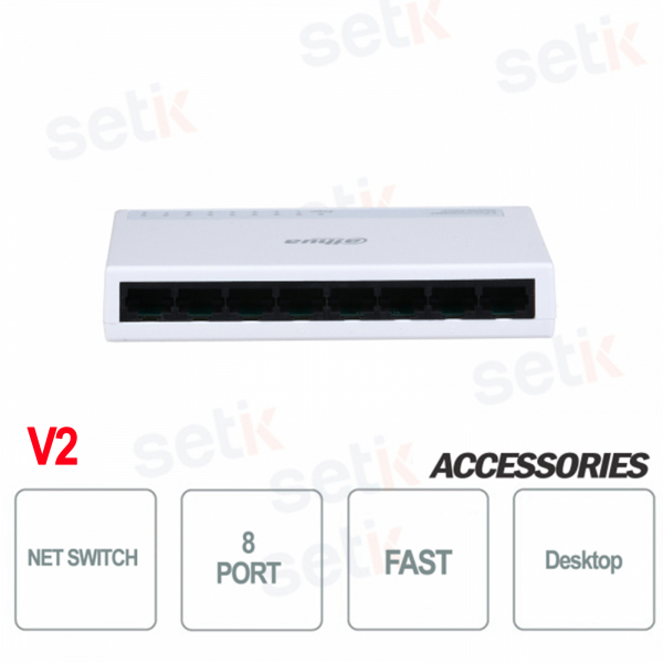 Switch di rete 8 Porte Desktop Fast Veloce - Dahua - V2
