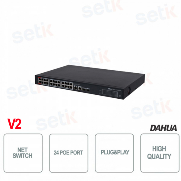 24 Port PoE Switch - Dahua - V2