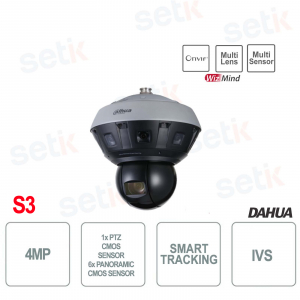 Telecamera multi-sensore panoramica+ptz Dahua-Stalight-4MP