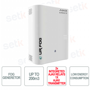 Antifurto nebbiogeno - MODULAR 200 AJAX READY - 2 relay Ajax + Transmitter Ajax inclusi - Fino a 200m3 - UR FOG