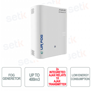 Nebelalarm – MODULAR 400 AJAX READY – 2 Ajax-Relais + 1 AJAX-Sender im Lieferumfang enthalten – bis zu 400 m3 – UR FOG