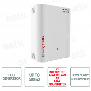 Antifurto nebbiogeno - MODULAR 500 AJAX READY - 2 relay Ajax + 1 Transmitter AJAX inclusi - Fino a 500m3 - UR FOG