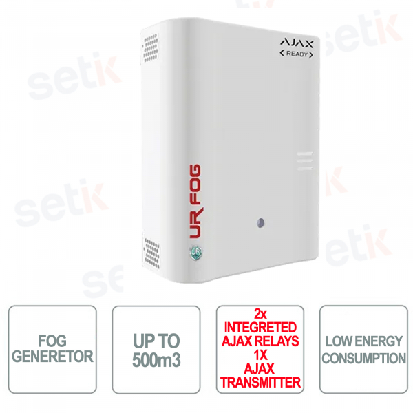 Alarma de niebla - MODULAR 500 AJAX READY - 2 relés Ajax + 1 Transmisor AJAX incluido - Hasta 500m3 - UR FOG