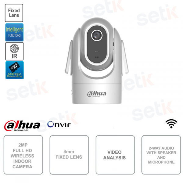 Hero Telecamera da interno IP ONVIF - Ottica 4mm - Full HD 1080p - WIFI - Video Analisi