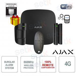 AJAX Kit di Allarme Professionale Wireless senza fili GPRS / Ethernet - 4G - Black