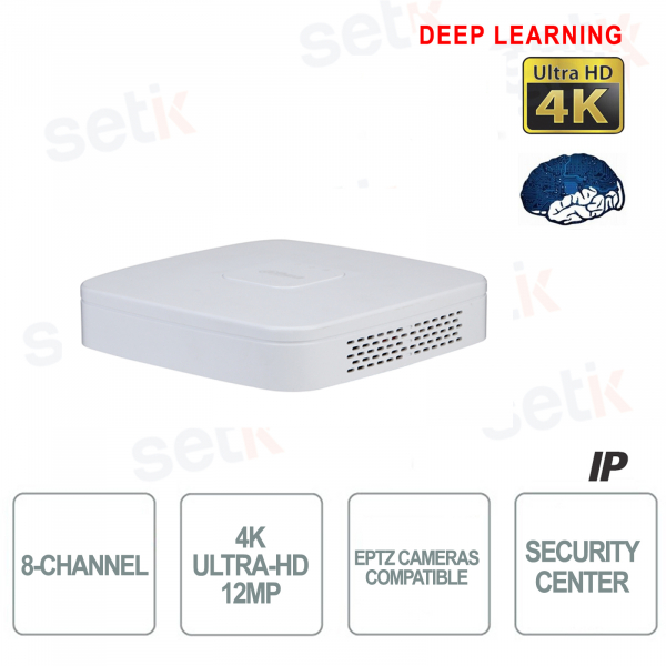 Enregistreur IP Dahua NVR 8 canaux 4K 12MP pour caméras de vidéosurveillance