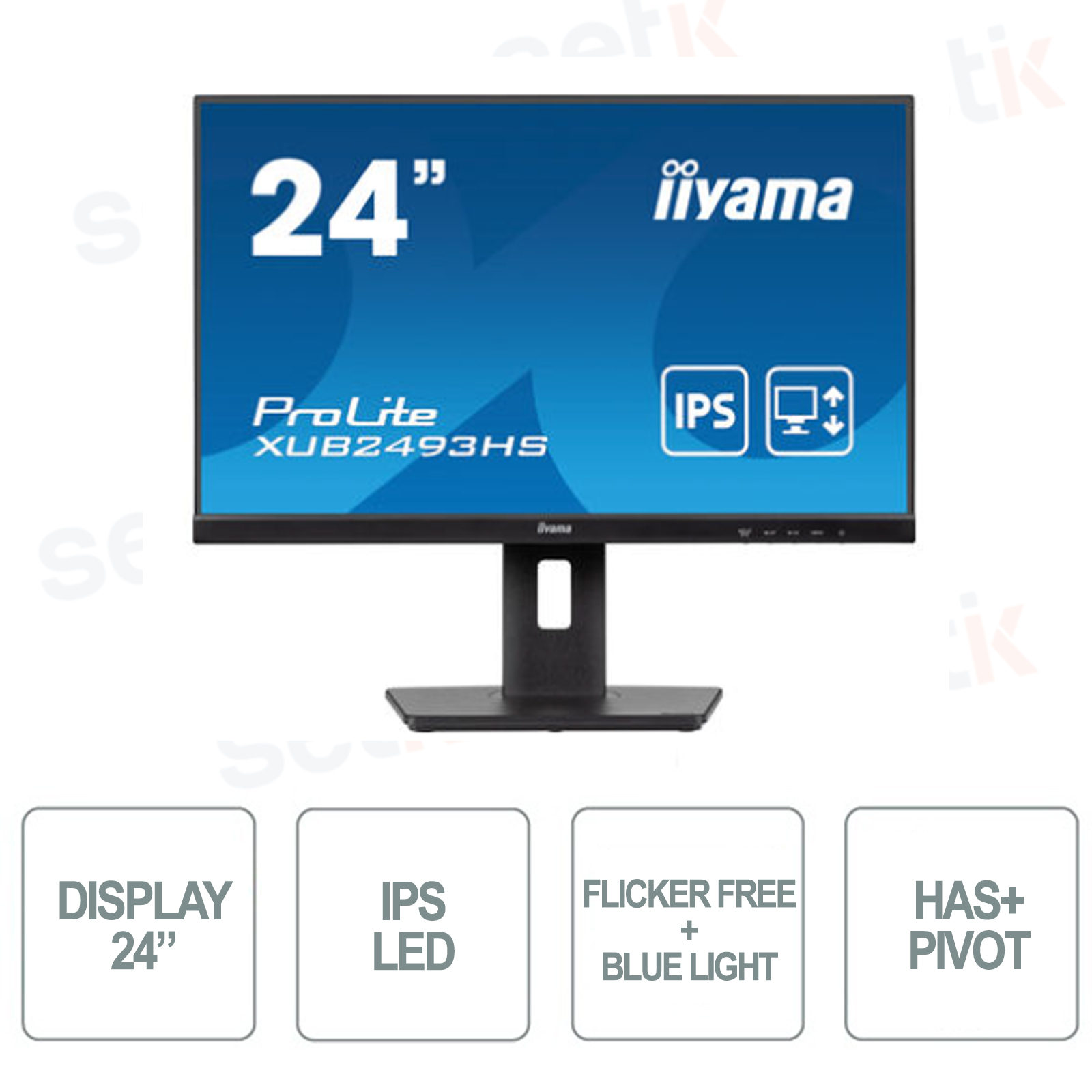XUB2493HS-B6 - Monitor IIYAMA 24 Inch IPS Panel Matte finish - Setik.biz