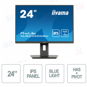 ProLite Monitor 24 Zoll IPS FULL HD 4 ms flimmerfreier Lautsprecher OverDrive Ein/Aus verfügt über + Pivot – IIYAMA