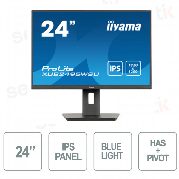 Monitor ProLite 24” IPS FULL HD  4ms Flicker Free Speaker OverDrive On/Off Has + Pivot – IIYAMA