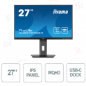 Prolite Monitor 27 Zoll IPS WQHD 1 ms flimmerfreier Lautsprecher – USB-C Dock – IIYAMA