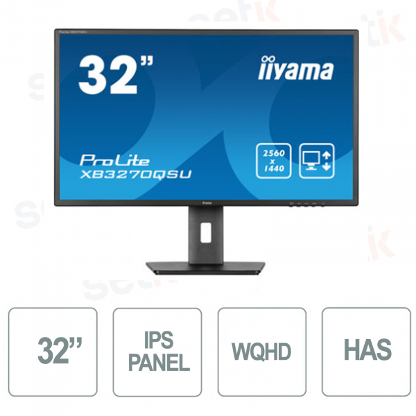 Monitor Prolite 32" IPS WQHD 3ms Speaker Blue Light Flicker free Has - IIYAMA
