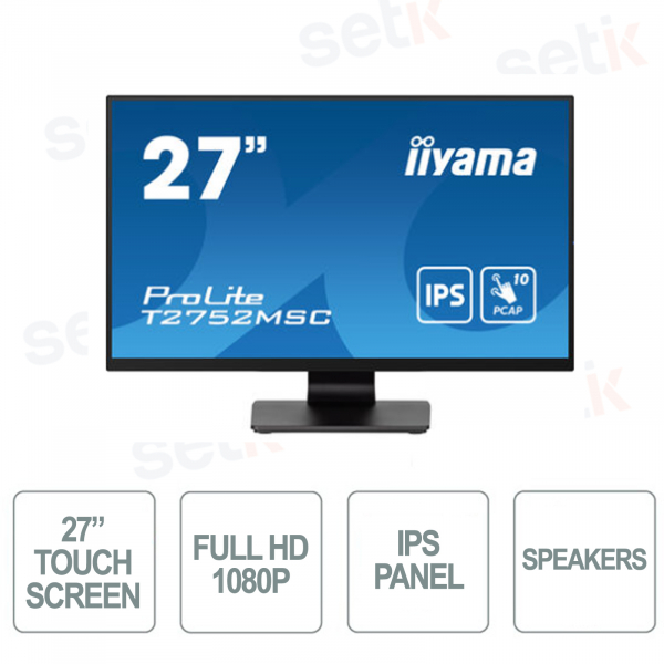 T2752MSC-B1 - Monitor Touchscreen 27 Pollici IPS - Full HD -  Altoparlanti