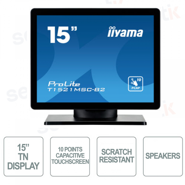 T1521MSC-B2 - Monitor IIYAMA 15 Pollici - Touchscreen a 10 Punti - TN - IP65