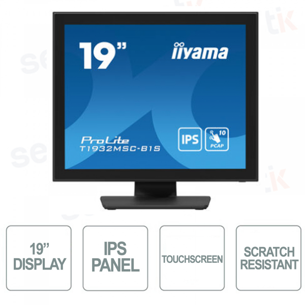 T1932MSC-B1S - IIYAMA - Monitor 19 Pollici - Touchscreen - 10 punti - Resistente ai graffi - Stereo Speakers