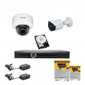 Professional Video Surveillance Kit 8 Channels 1080P Outdoor Dome and Bullet Cameras - Power Supplies for Signs and Hard Disks