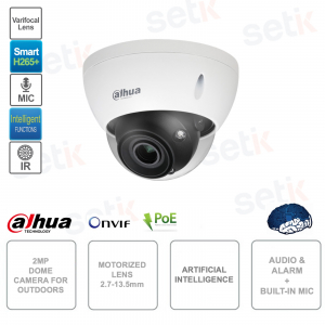 ONVIF POE IP Dome Camera - 2MP - 7-35mm varifocal - Artificial intelligence - S3