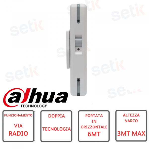 Detector de cortina de doble tecnología vía radio - Dahua