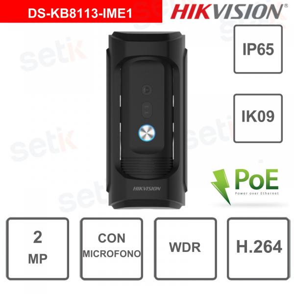 Hikvision vandal-proof external station - 2MP camera with IR