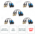 Fünf Paare passiver Video-Baluns AHD / CVI / TVI / CVBS bis zu 4K 8 Megapixel - Setik
