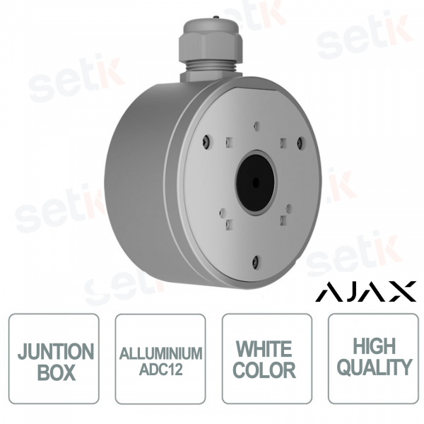 Ajax JunctionBox Bianca 118×59 IP66 per Telecamere IP – Scatola di Montaggio Impermeabile Professionale