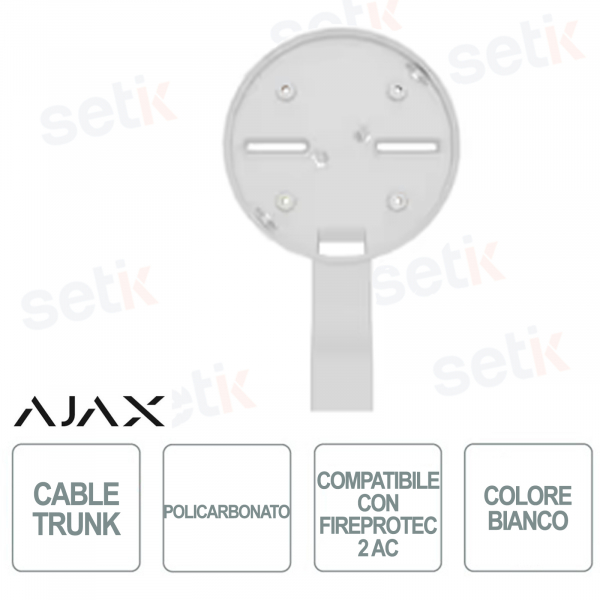 CableTrunk - Accesorio para el guiado de cables de detectores de incendios - Blanco - Ajax