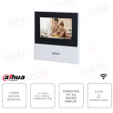 Two-wire IP and WIFI indoor monitor - 4.3 inch touchscreen - Door unlocking