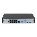 NVR IP ONVIF® PoE de 8 canales - Hasta 12MP - 8 puertos PoE - Inteligencia artificial