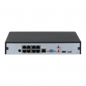 NVR IP PoE ONVIF® 8 canali - Fino a 12MP - 8 porte PoE - Intelligenza artificiale