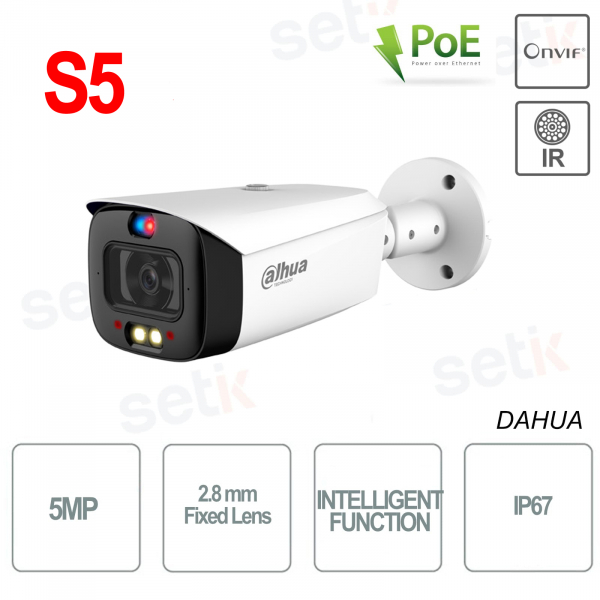 Bullet-Kamera S5-Version Wizsense Videoanalyse Outdoor IP Onvif PoE 5MP mm Dahua