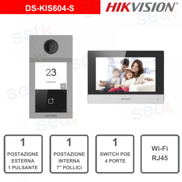 Hikvision IP-Video-Gegensprechanlage-Set für Villen, 1 Taste – 2 MP