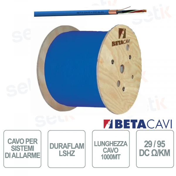 SIC-EL 34_WR1000 – Kabel für Einbruch- und Diebstahlalarmsysteme – Kabellänge 1000 m – extern und intern – Beta Cavi
