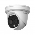 Telecamera Ibrida Turret Termica IP POE ONVIF - Ottica visibile 2mm - 4MP - Ottica termica 1.8mm - Da esterno