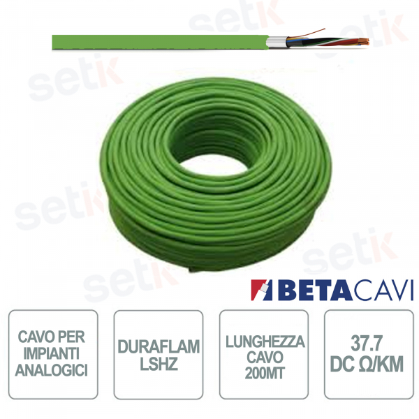 HD 4205 C_SF200 - Cable para sistemas de videovigilancia analógicos - Longitud del cable 200 m - Beta Cavi