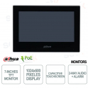 Moniteur intérieur TFT 7 pouces - 1024x600 - IP & Wi-Fi POE - Haut-parleur - Alarme - Noir