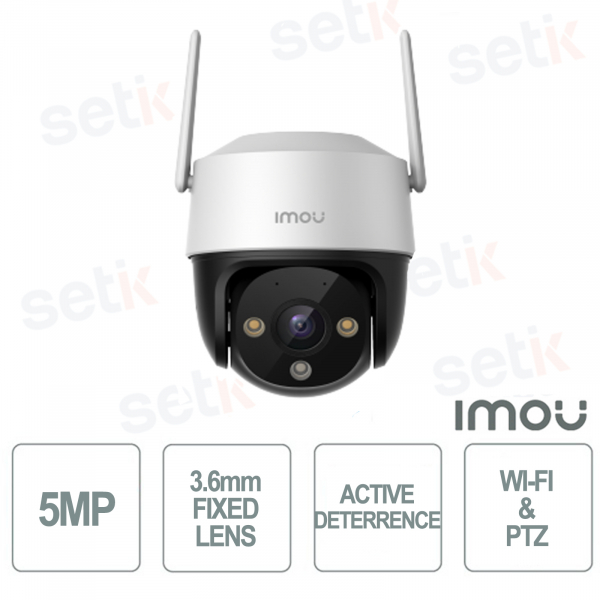 Caméra IP sans fil Cruiser 2C 5MP 3K couleur 3,6 mm PTZ et WI-FI - Imou