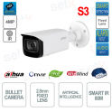 Telecamera Bullet IP ePoE ONVIF® con intelligenza artificiale - 4MP - Ottica fissa 2.8mm - Smart IR 80m - S3
