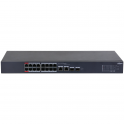 Network Switch 16 PoE Ports + 2 Ports 10/100/1000 RJ45 SFP Cloud Managed Series Dahua