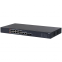 Network Switch 16 PoE Ports + 2 Ports 10/100/1000 RJ45 SFP Cloud Managed Series Dahua