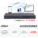 Netzwerk-Switch 16 PoE-Ports + 2 Ports 10/100/1000 RJ45 SFP Cloud Managed Series Dahua
