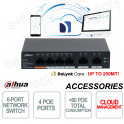 Commutateur réseau 4 ports PoE + 2 ports 10/100/1000 RJ45 Cloud Managed Series Dahua