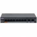 Switch réseau 8 ports PoE + 2 ports 10/100/1000 RJ45 Cloud Managed série Dahua